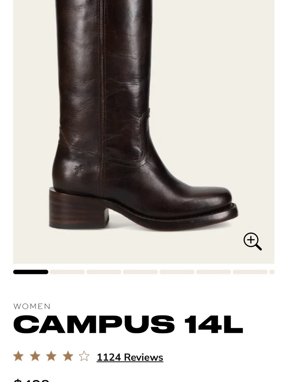Frye Campus 14L Tall Leather Boots - Bourbon - Picture 7 of 7